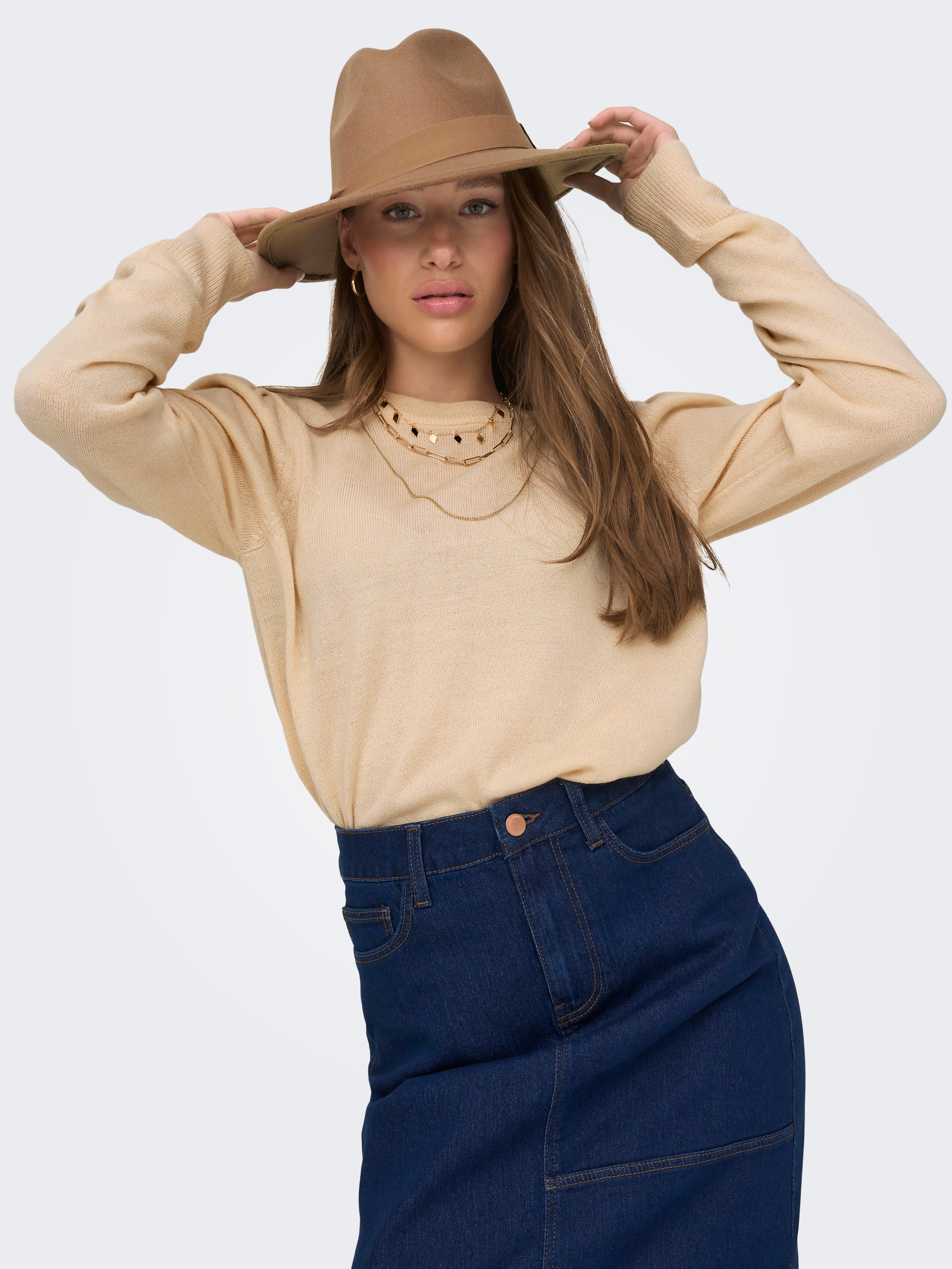 JDYLAURA Strickpullover Tapioca