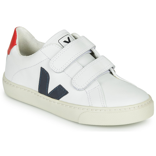 Veja - SMALL ESPLAR VELCRO - Blanc / Bleu / Rouge