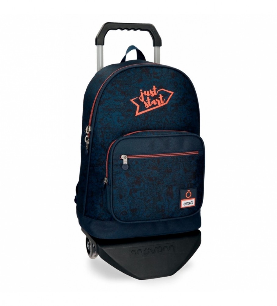 Mochila Enso Monsters 44cm com carrinho náutico