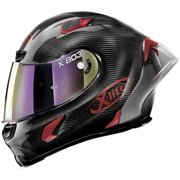 X-lite - Casque X-803 RS Ultra Carbon Iridium Edition Noir / Rouge