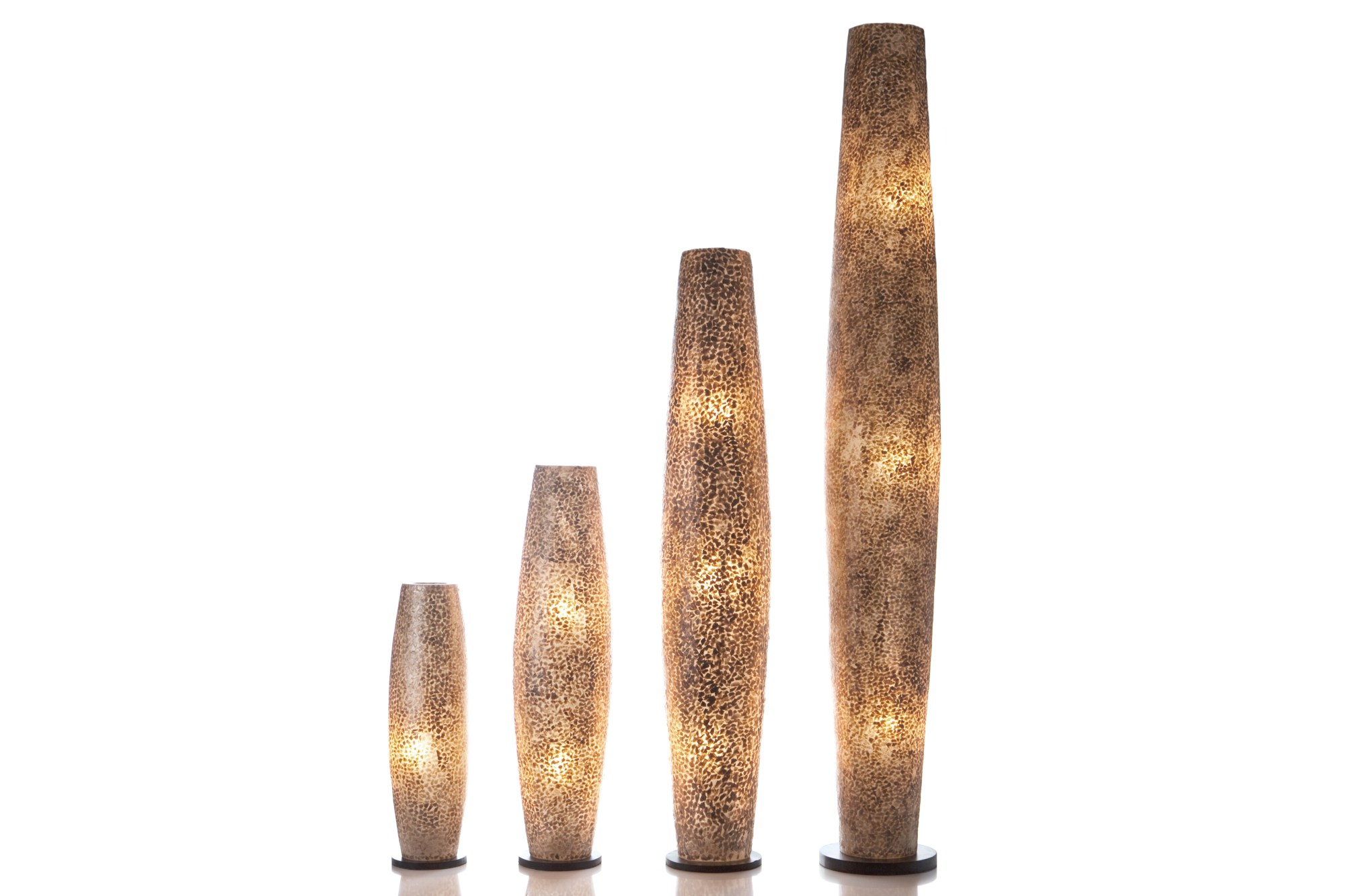 Vloerlamp Cone gold capiz 70 cm