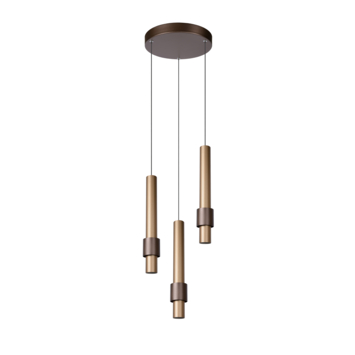 Lucide hanglamp Margary 3x4W koper