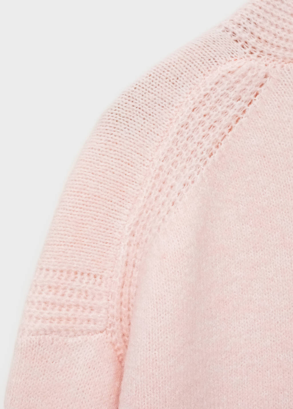 Mango Kids fijngebreid vest lichtroze