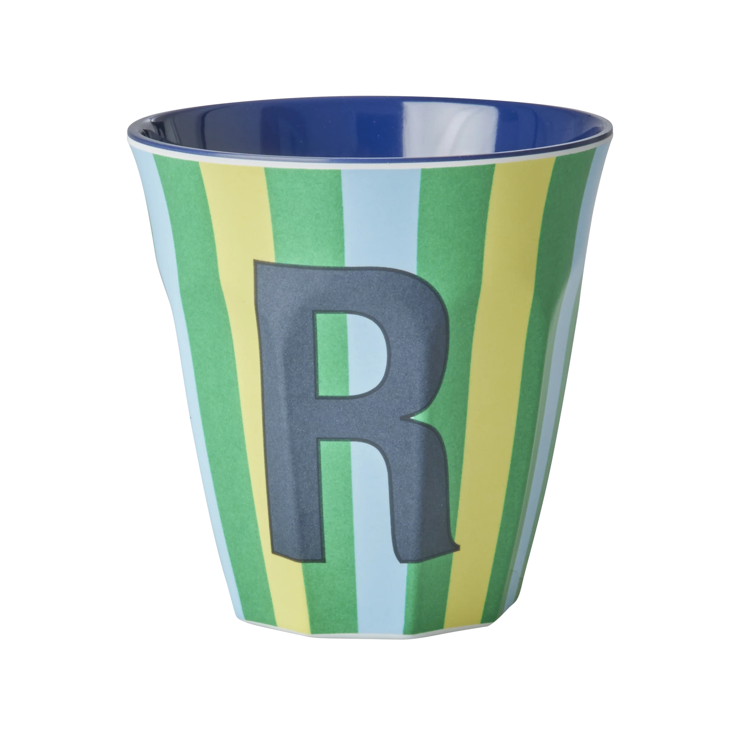 RICE  Melamine Alfabet kop, blå mix - 250 ml.