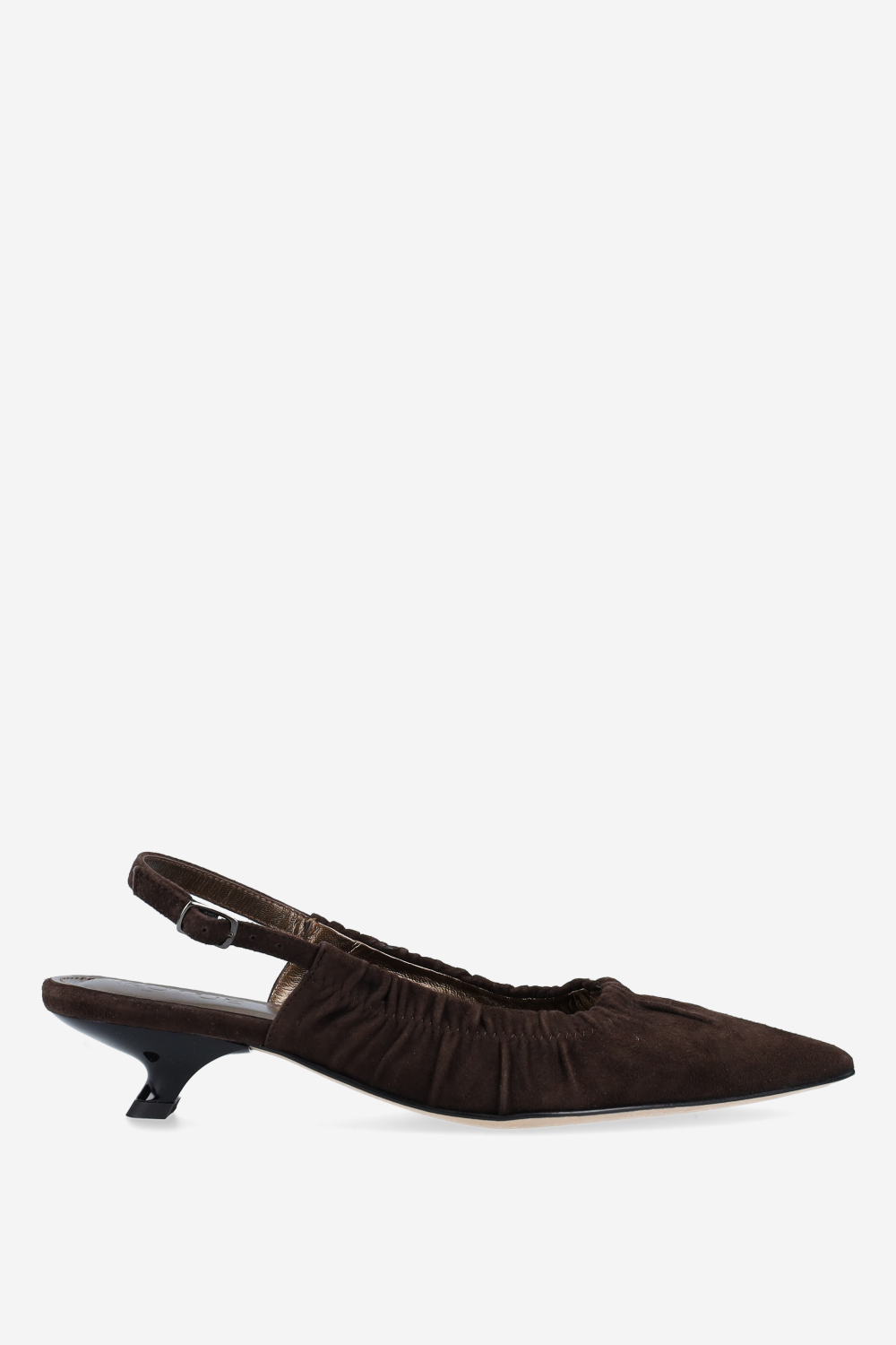 Messy suede slingbacks