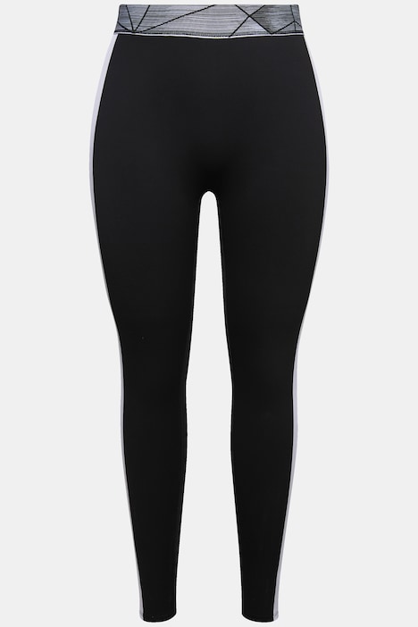 Leggings, Streifen, Taschen, High Waist, Elastikbund