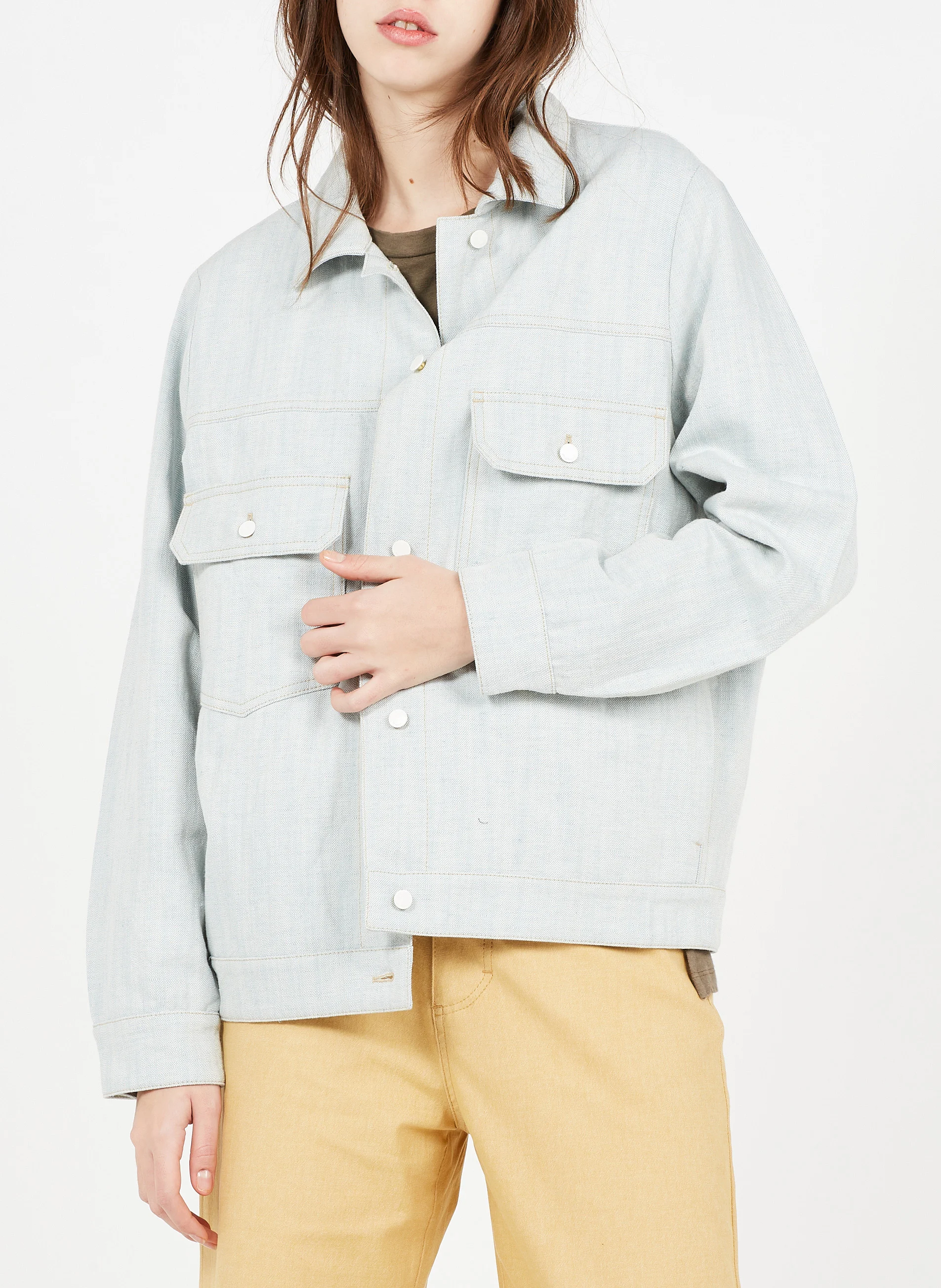 GIGLIO - Veste en jean col classique| Bleu