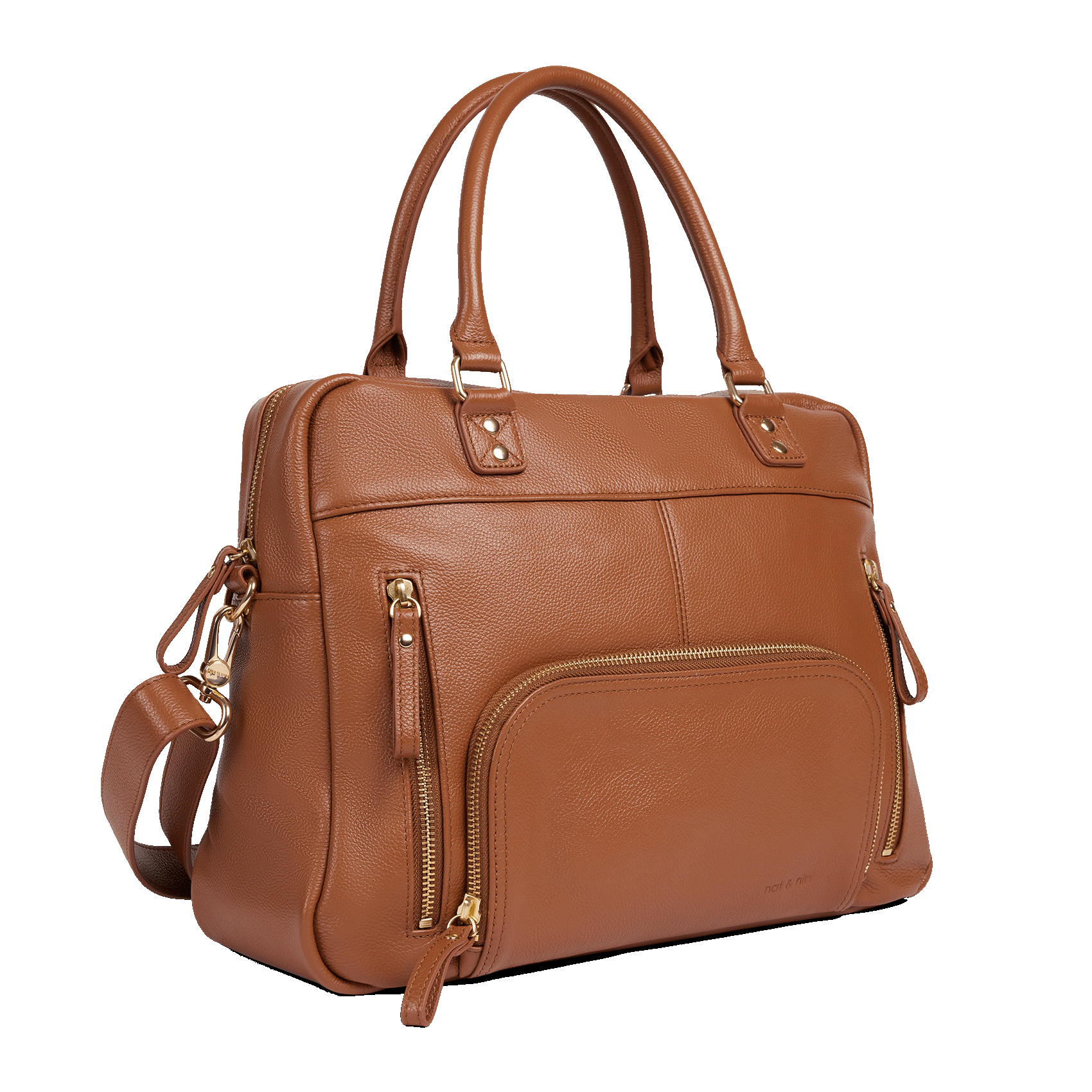MACY - Cabas multipoches en cuir | Marron