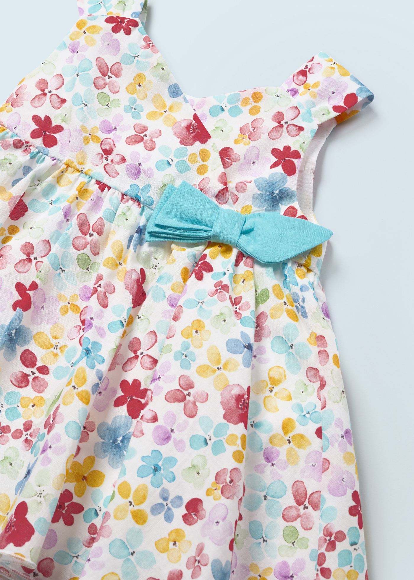 Vestido estampado com capa para fralda para recém-nascido