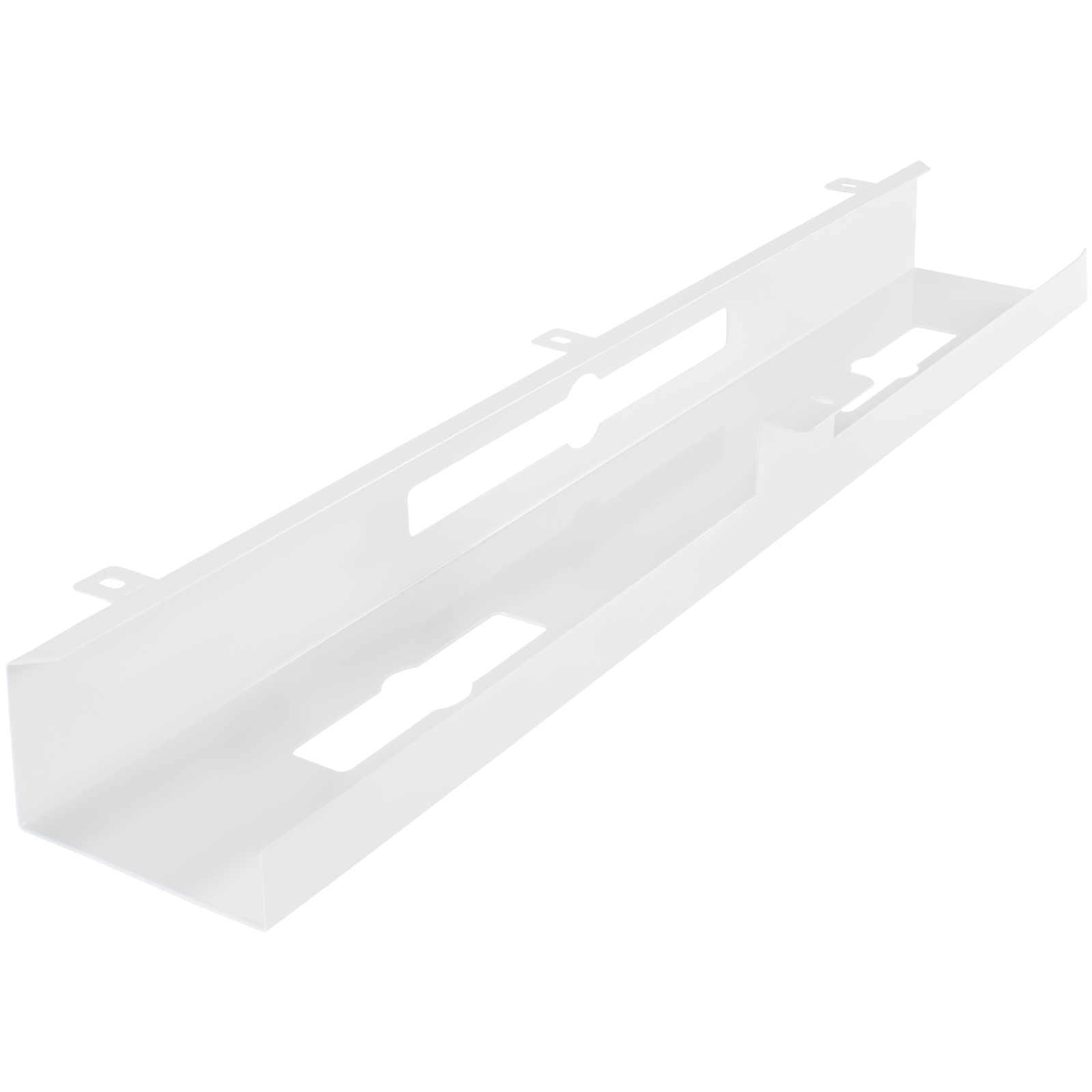 Schreibtisch-Kabelkanal - weiß - Metall - 80x13 cm