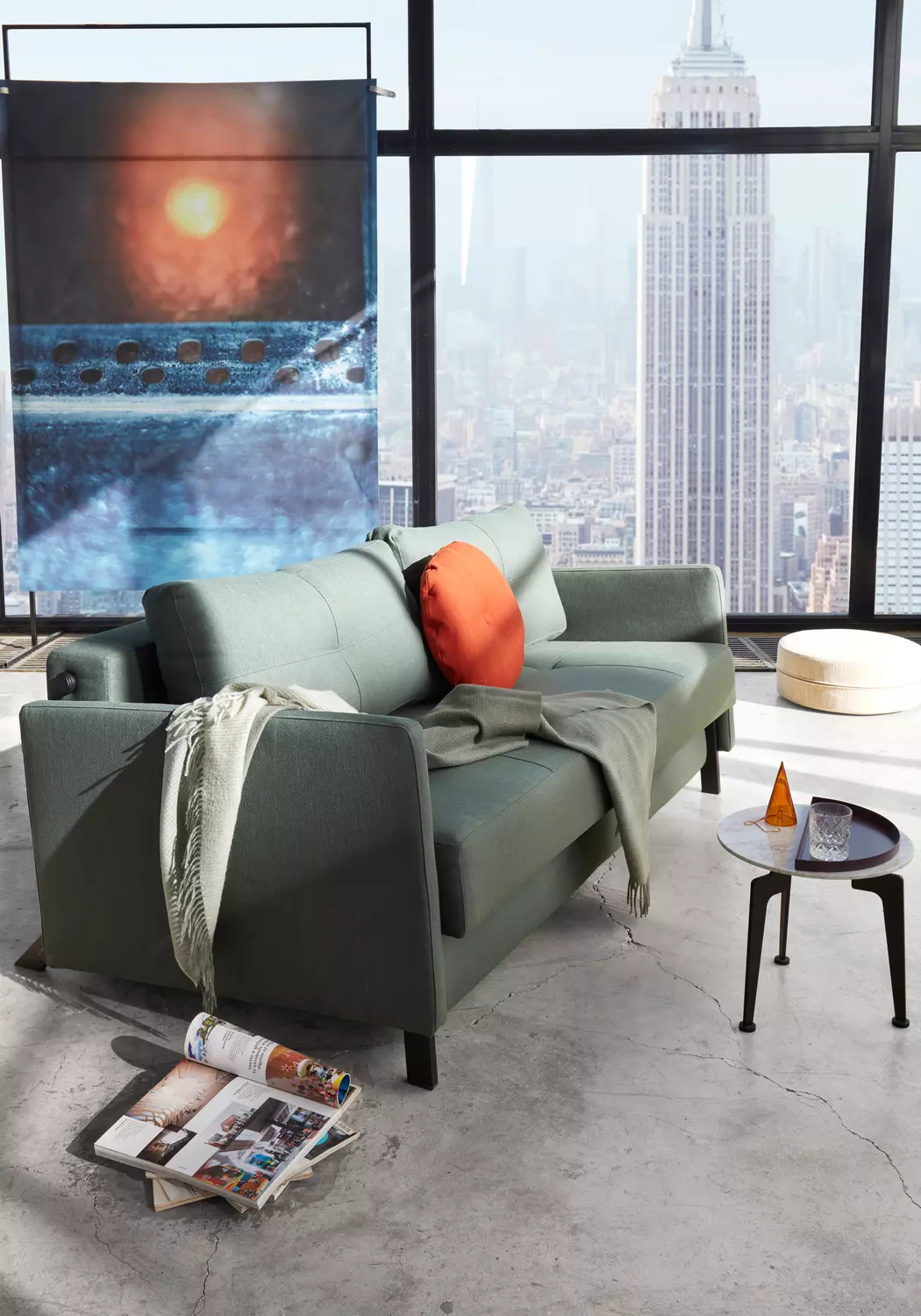 Schlafsofa Cubed mit Armlehnen