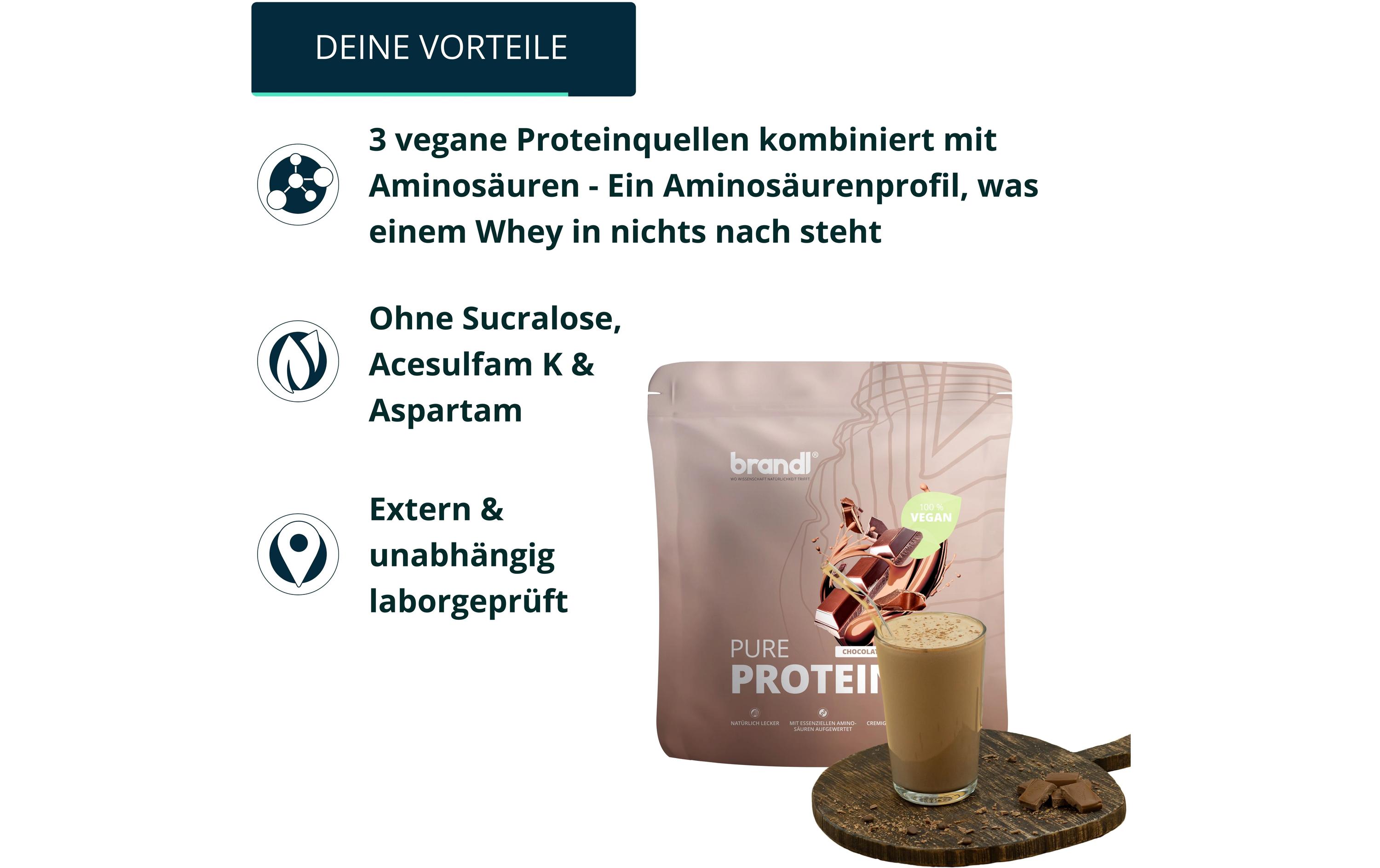 Pulver Pure Protein 2.0 Vegan Schokolade 1000 gProteinpulver