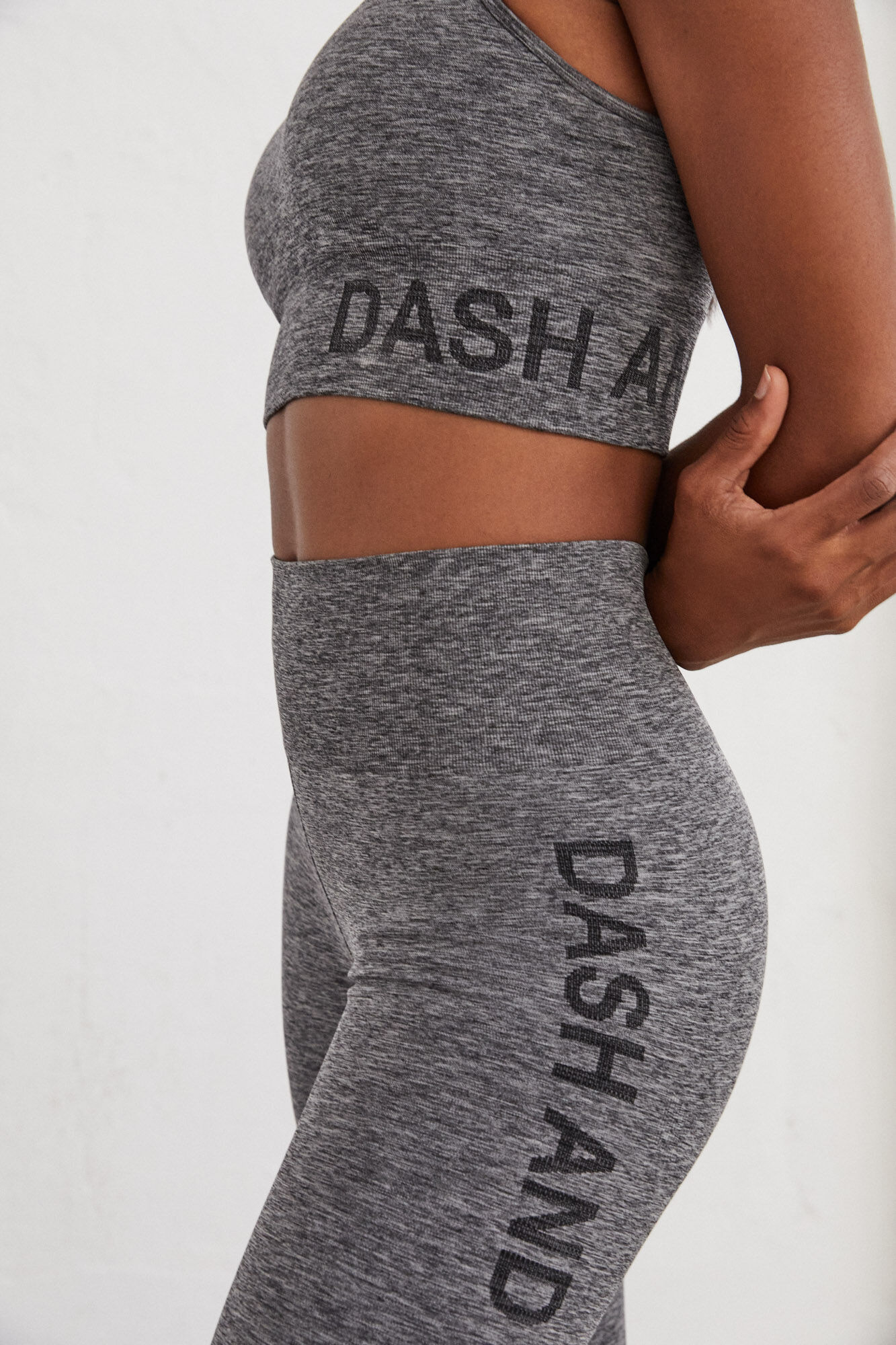 Leggings compridas cinza Seamless Fit - cinza
