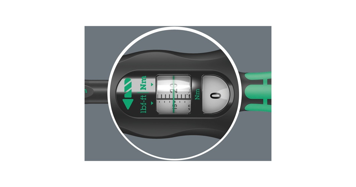 WeraClick-Torque C 3 Push R/L instelbare draaimomentsleutel  (Zwart/groen, 40-200 Nm)
