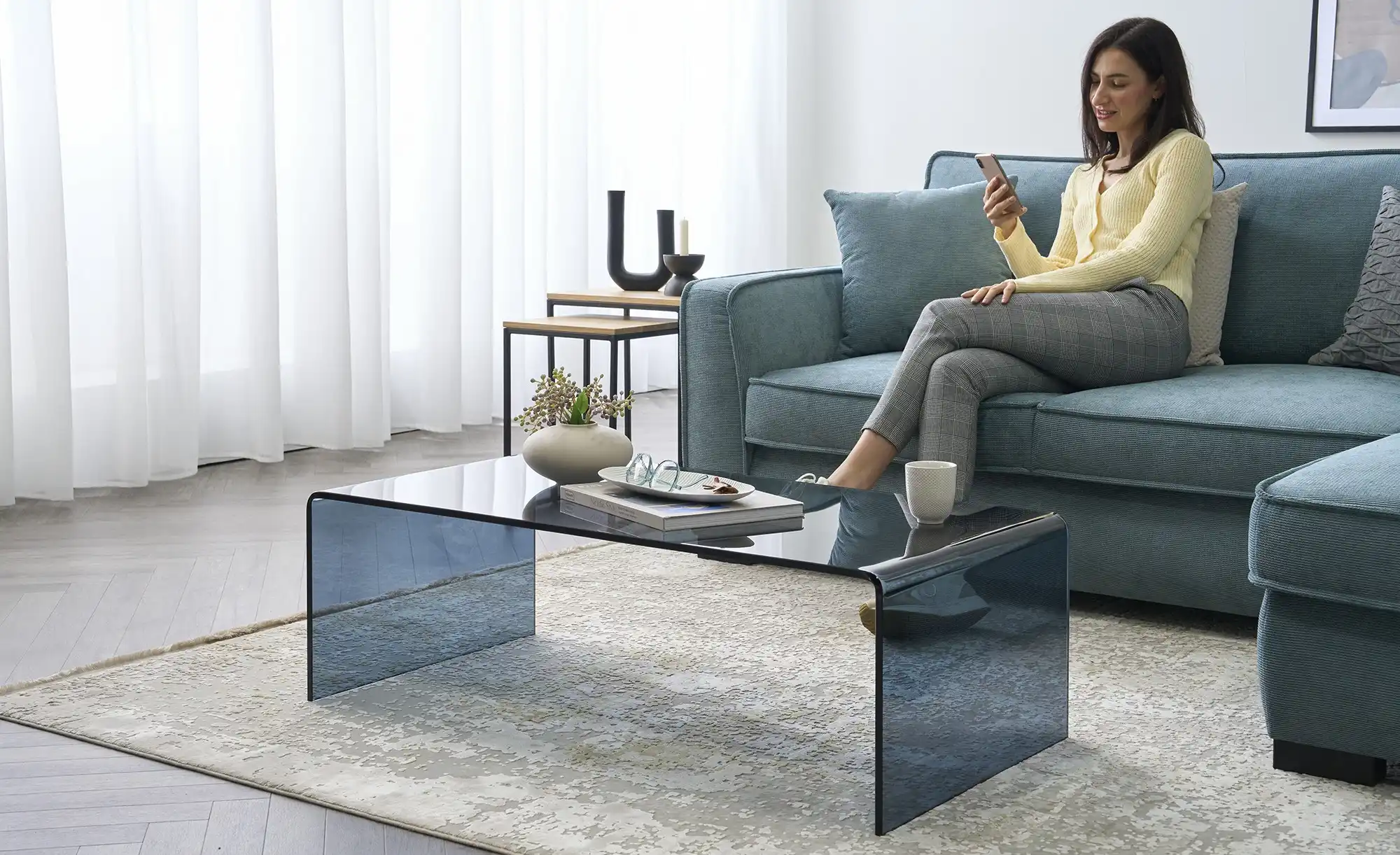 Couchtisch aus Glas Tessera