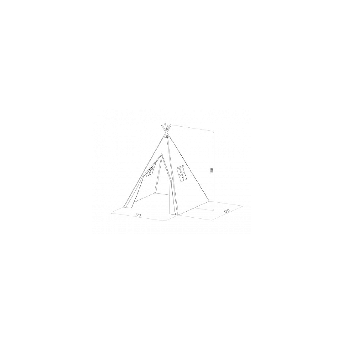 Tipi alba gris