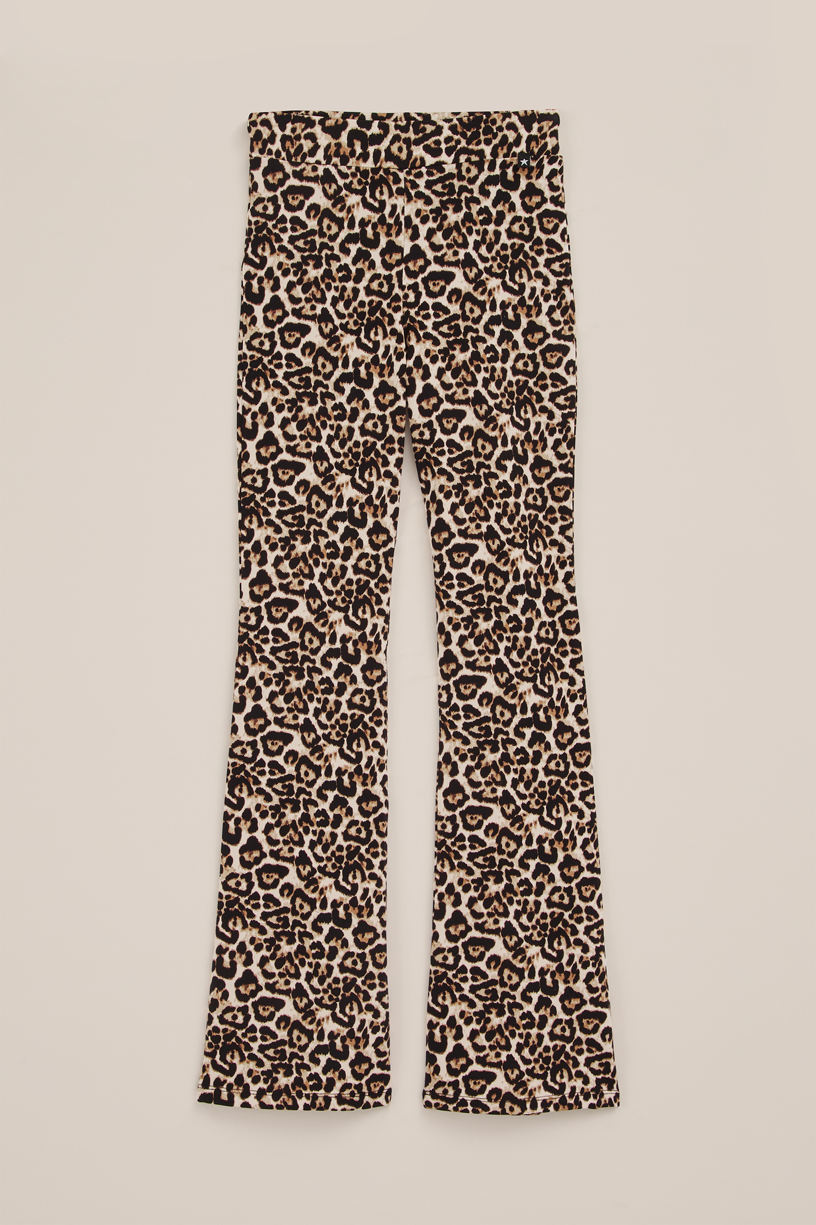 Meisjes flared legging met dessin WE Fashion Donkerbruin