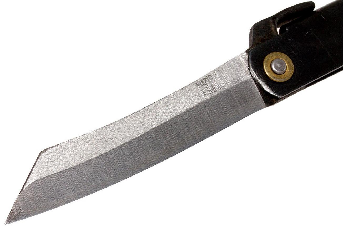 Higonokami zakmes 6,6 cm KT-HIGO06BL, SK-koolstofstaal, zwart
