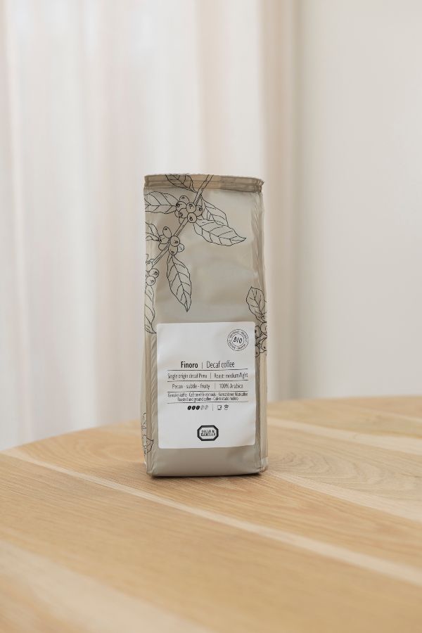 Gemalen koffie cafeïnevrij, biologisch, Finoro Peru, 250 gram