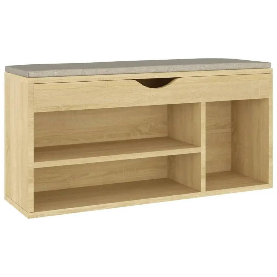 vidaXL - Schoenenbank - Bruin - Bewerkt hout