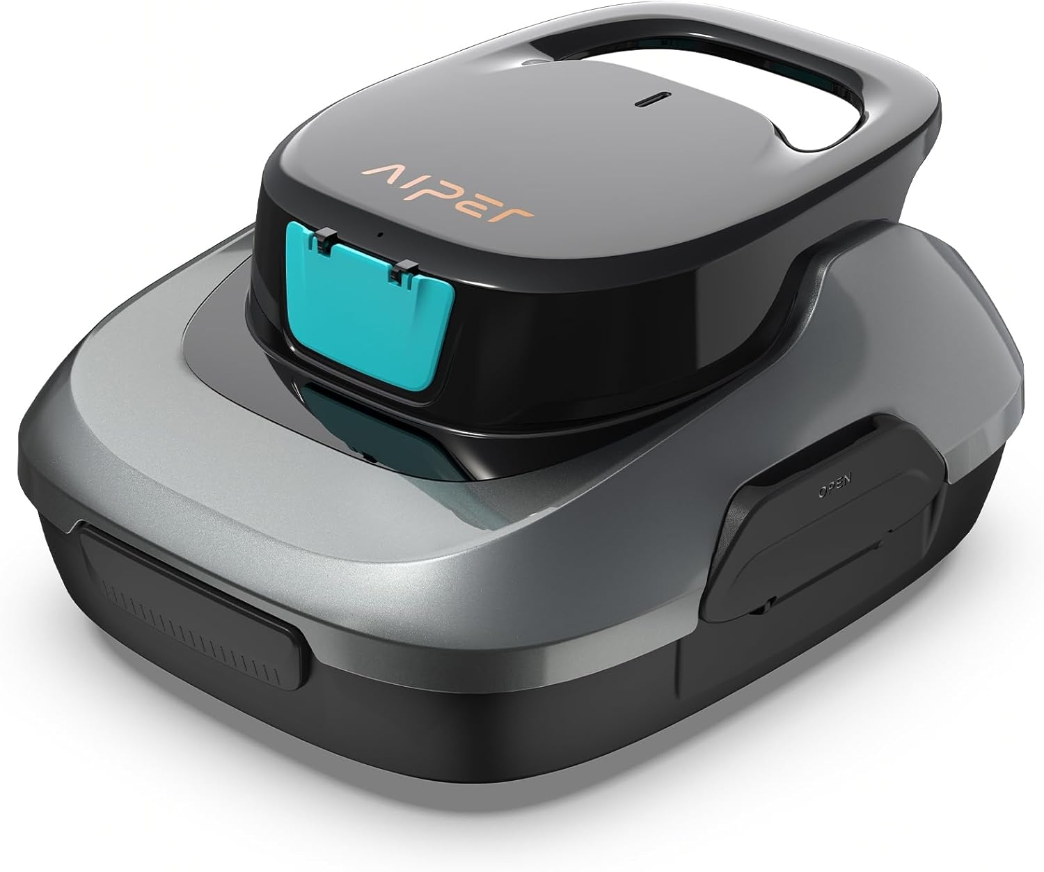 AIPER Poolroboter, Kabelloser Poolsauger Akku, 90 Minuten Reinigungszeit, Automatische Reinigung mit Selbsteinparkfunktion, Kompakter und Leichter Poolreiniger Ideal für Oberirdische Pools