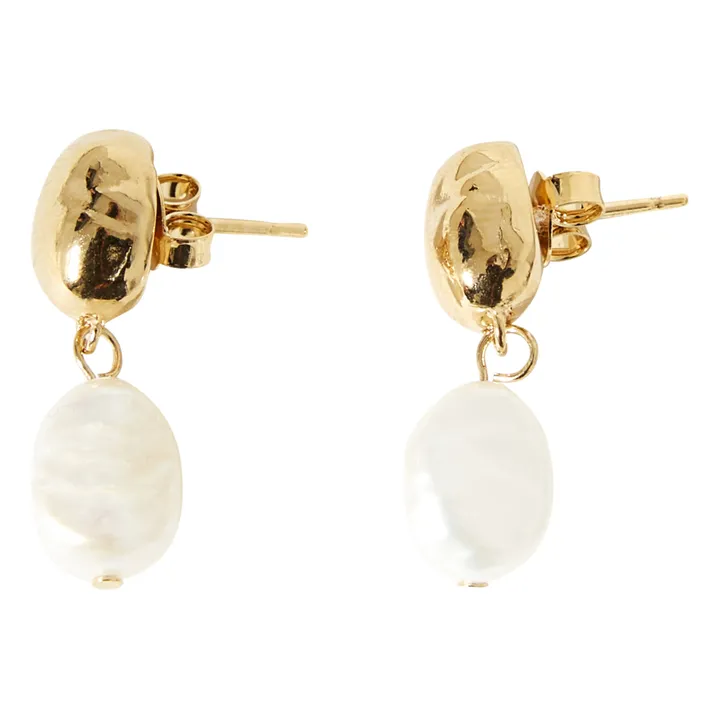 Louise Damas Boucles d'Oreilles Perles | Doré