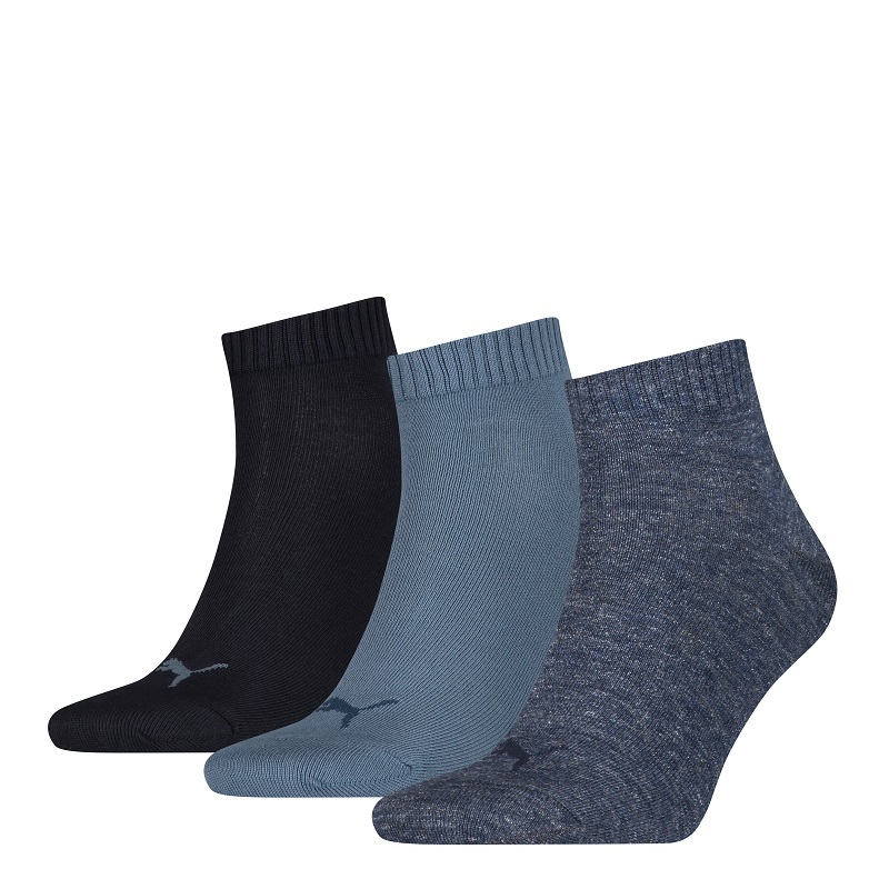 3er Pack PUMA Damen und Herren Socken - dunkelblau-blau-demiblau - 35/38