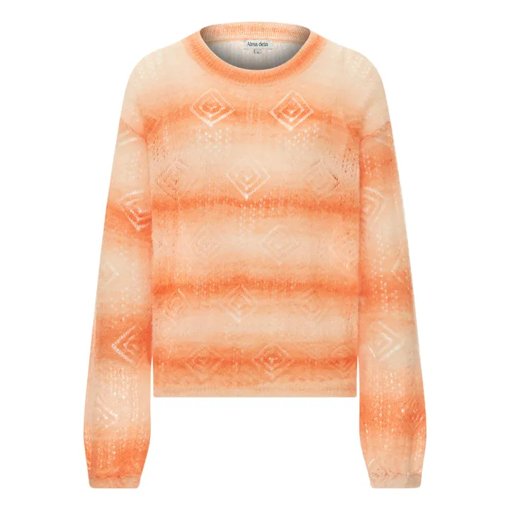 Alma Deia Pull Ajouré Mohair | Orange