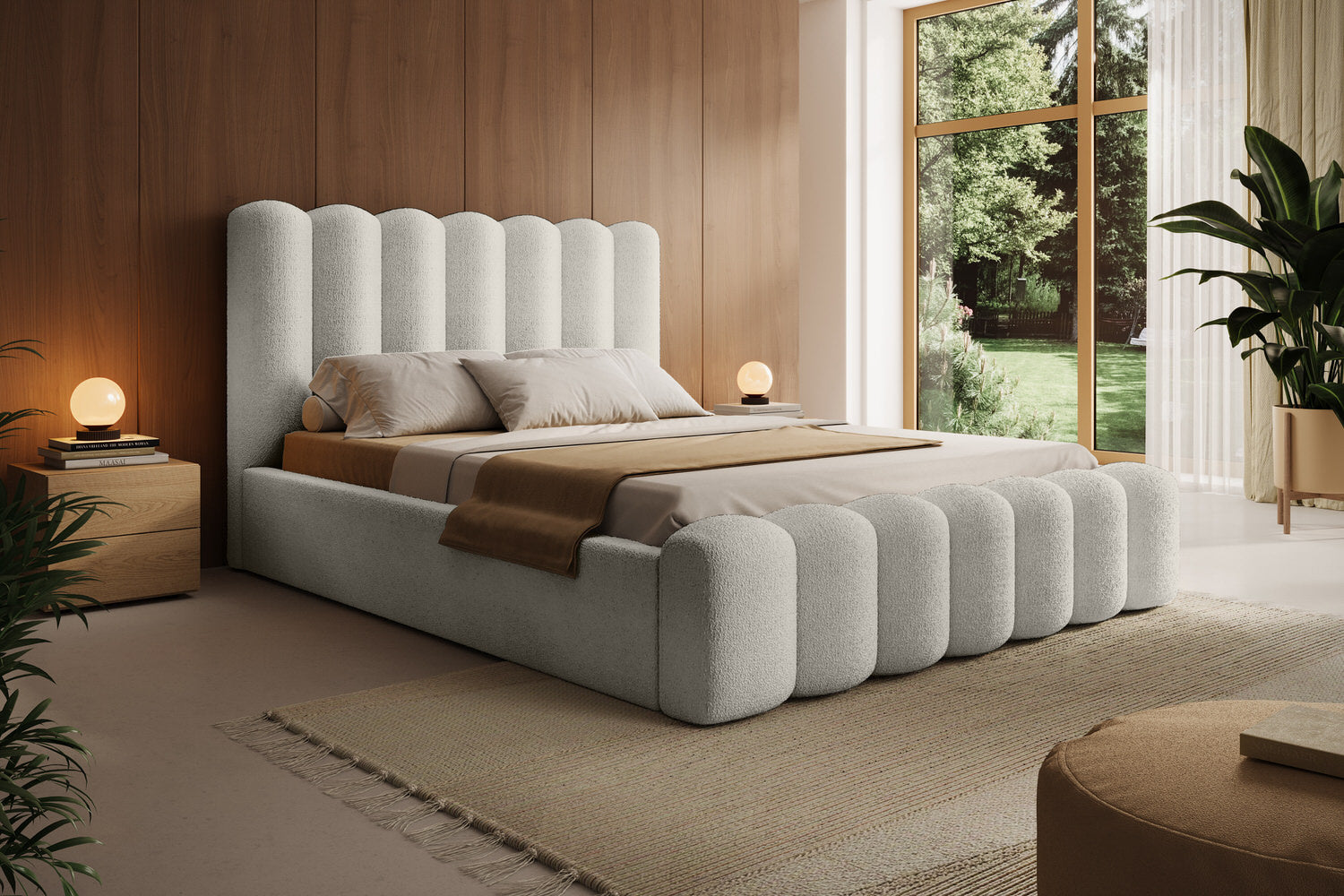 Trae Mobler Amore 180 x 200 cm Gestoffeerd Bed Beige