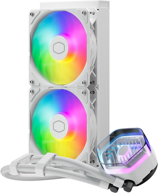 Cooler Master MasterLiquid 240 Atmos ARGB CPU vandkøler (hvid)