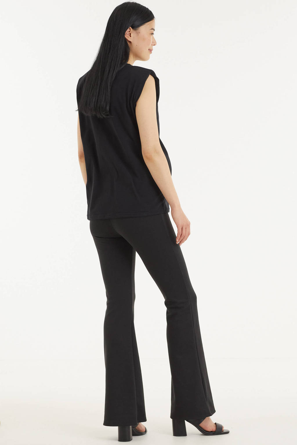 ONLY MATERNITY low waist flared zwangerschapsbroek Fever zwart