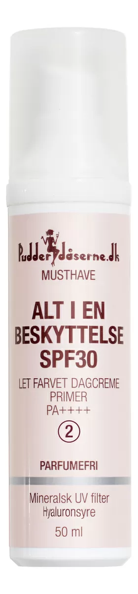 Pudderdåserne Alt i en Beskyttelse SPF 30 002 - 50 ml.