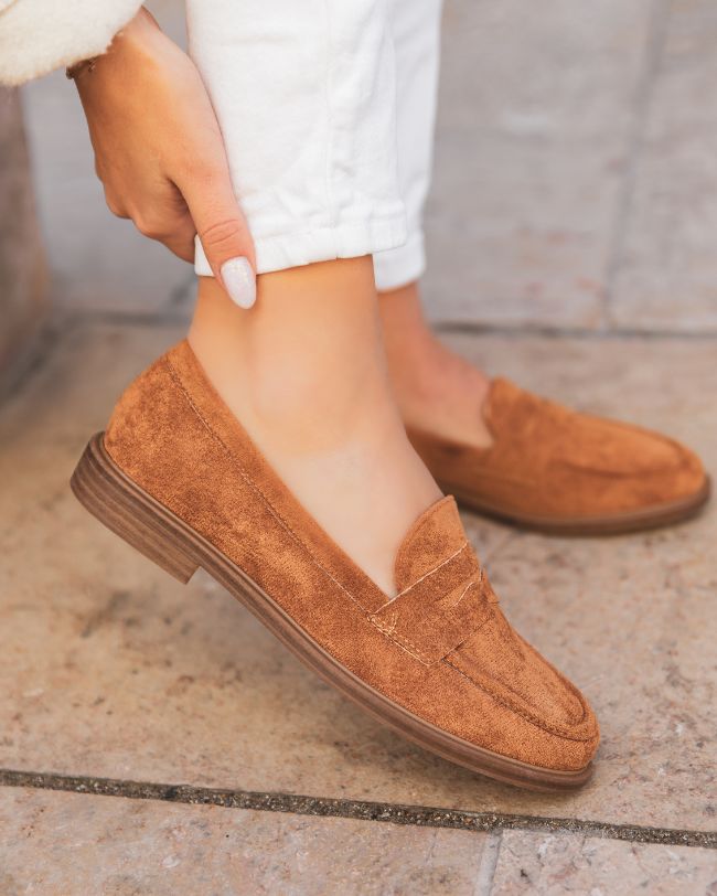 Mocassin femme camel  - Yasmine