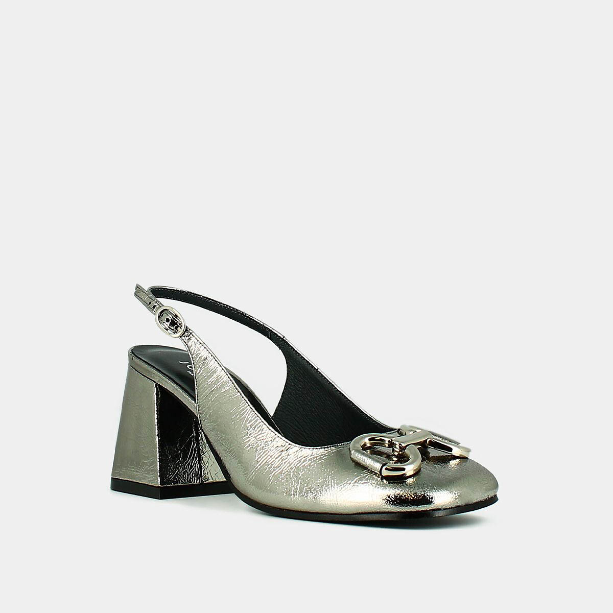 JONAK<br>Sapatos de salto slingback em couro Double