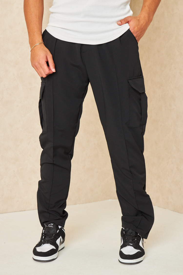 Pantalon de jogging noir zippé aux chevilles