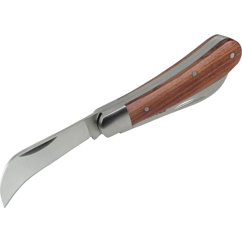 Couteau d'électricien à 2 lames - manche bois