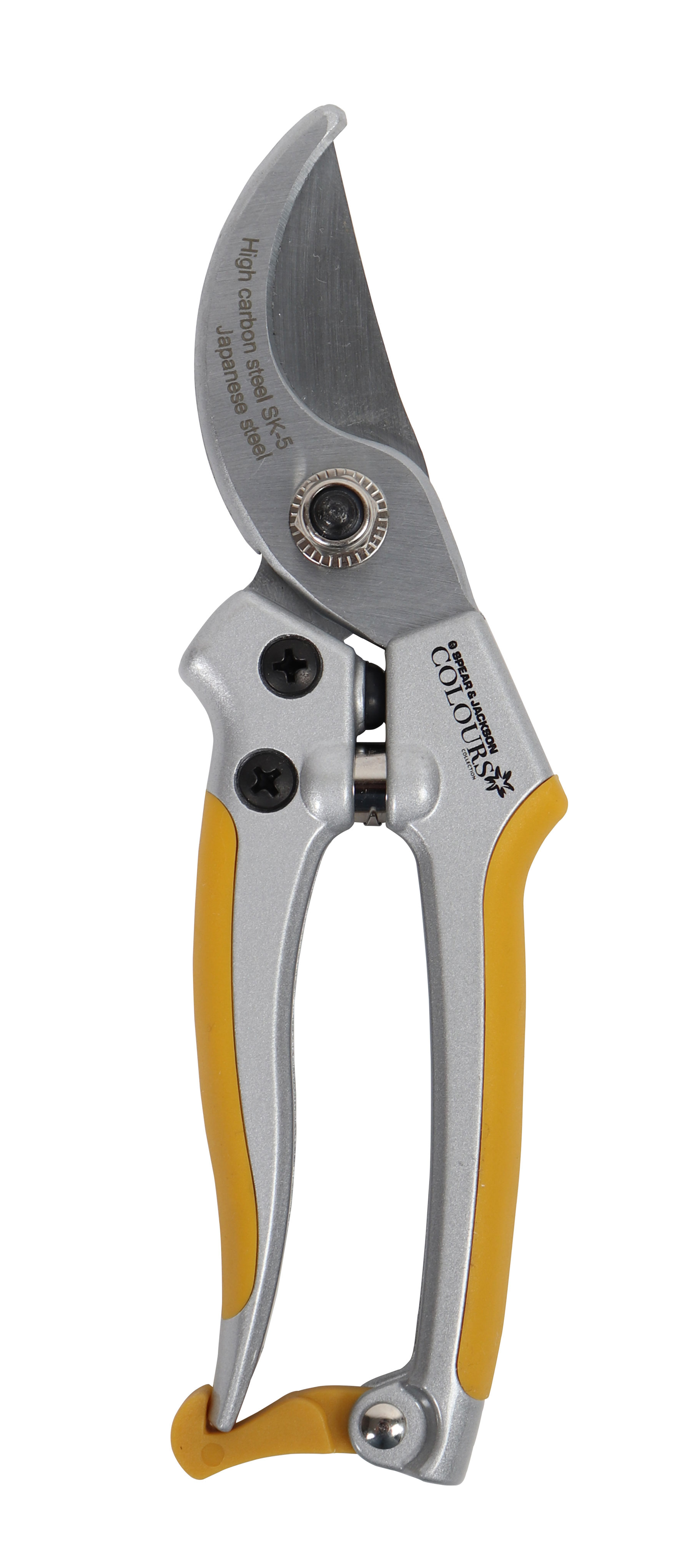 Sécateur bimatière de 18 cm colours jaune