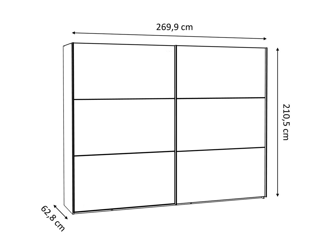 Z2 Schwebetürenschrank TRONDHEIM