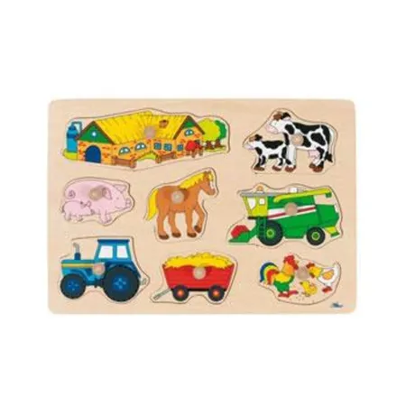 goki Steck-Puzzle Bauernhof 2, 8 Teile