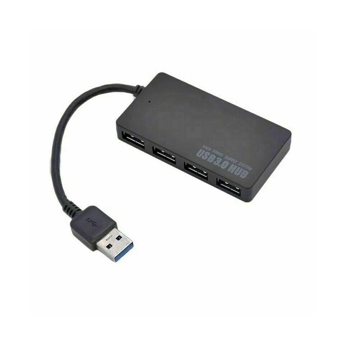 USB 3.0-hub med 4 porter Svart