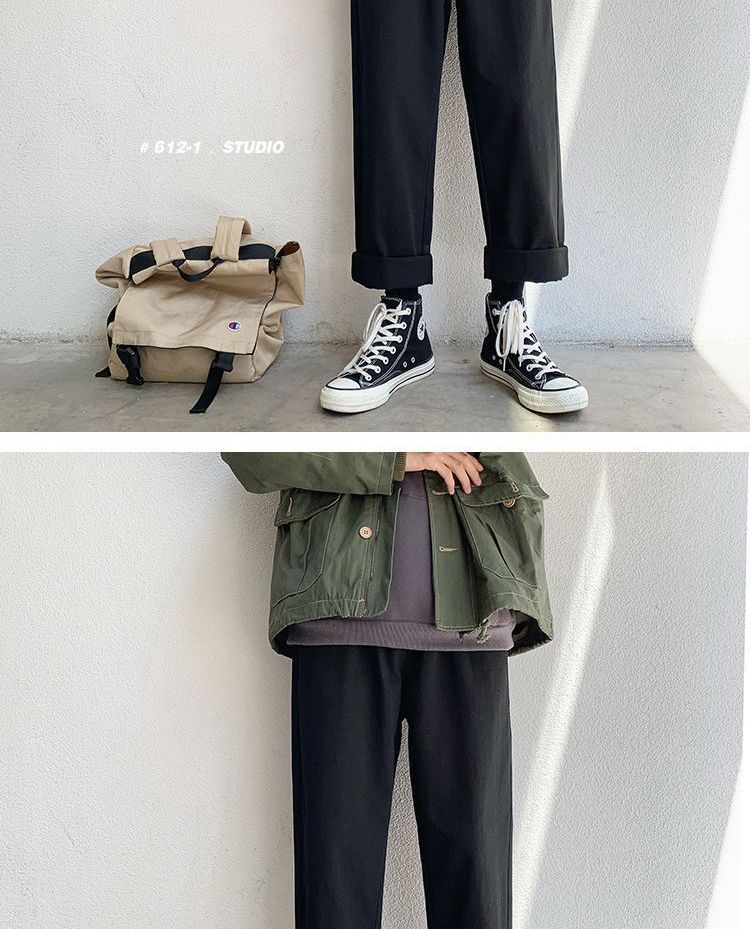 FOEV - Effen cropped rechte broek
