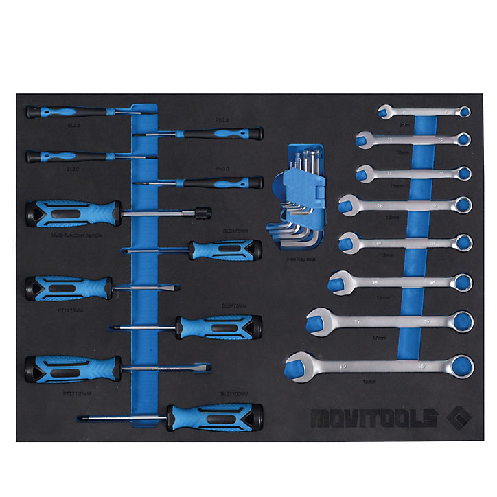 Servante d'atelier mobile 3 tiroirs + 103 outils