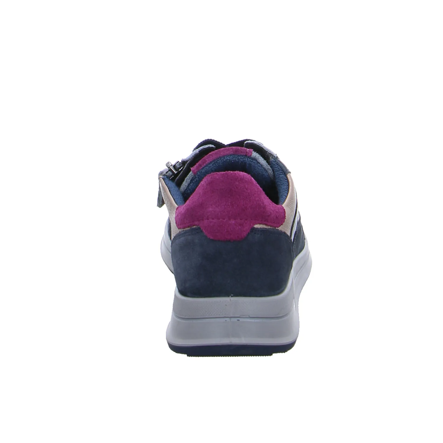 ARA Comfort-Schnürer Blau Leder  mit Wechselfussbett