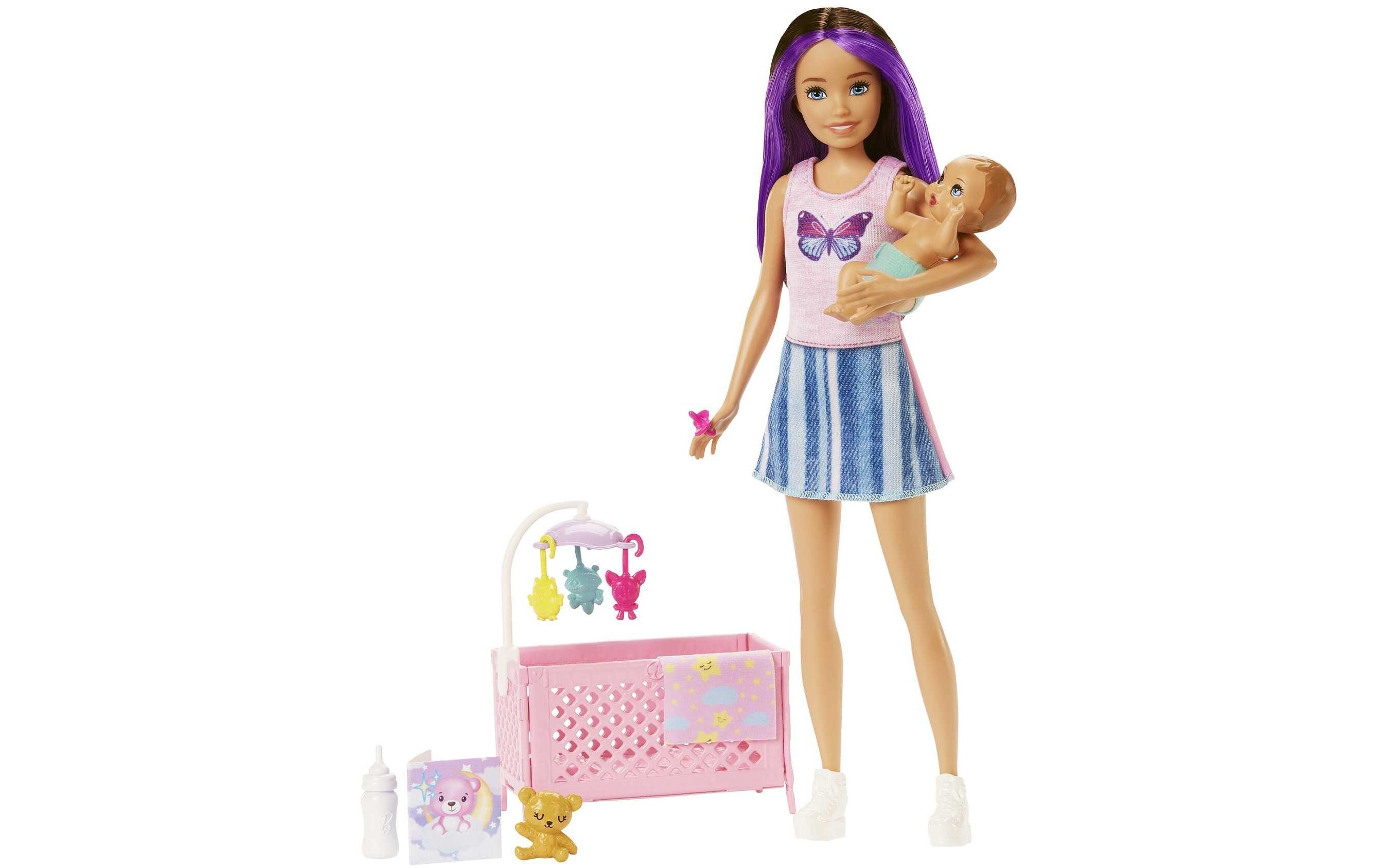 Spielset Barbie Skipper: Babysitters Sleepy BabyBabysitter-Spielset mit Gitterbett