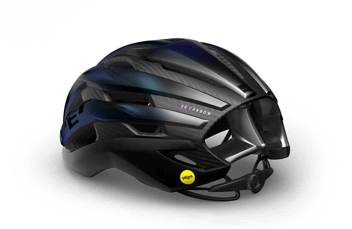 MET Trenta 3K Carbon MIPS Race Fietshelm Blauw