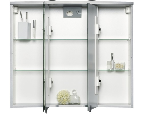 Jokey Trava LED spiegelkast, aluminiumkleurig, 75x65 cm, IP20