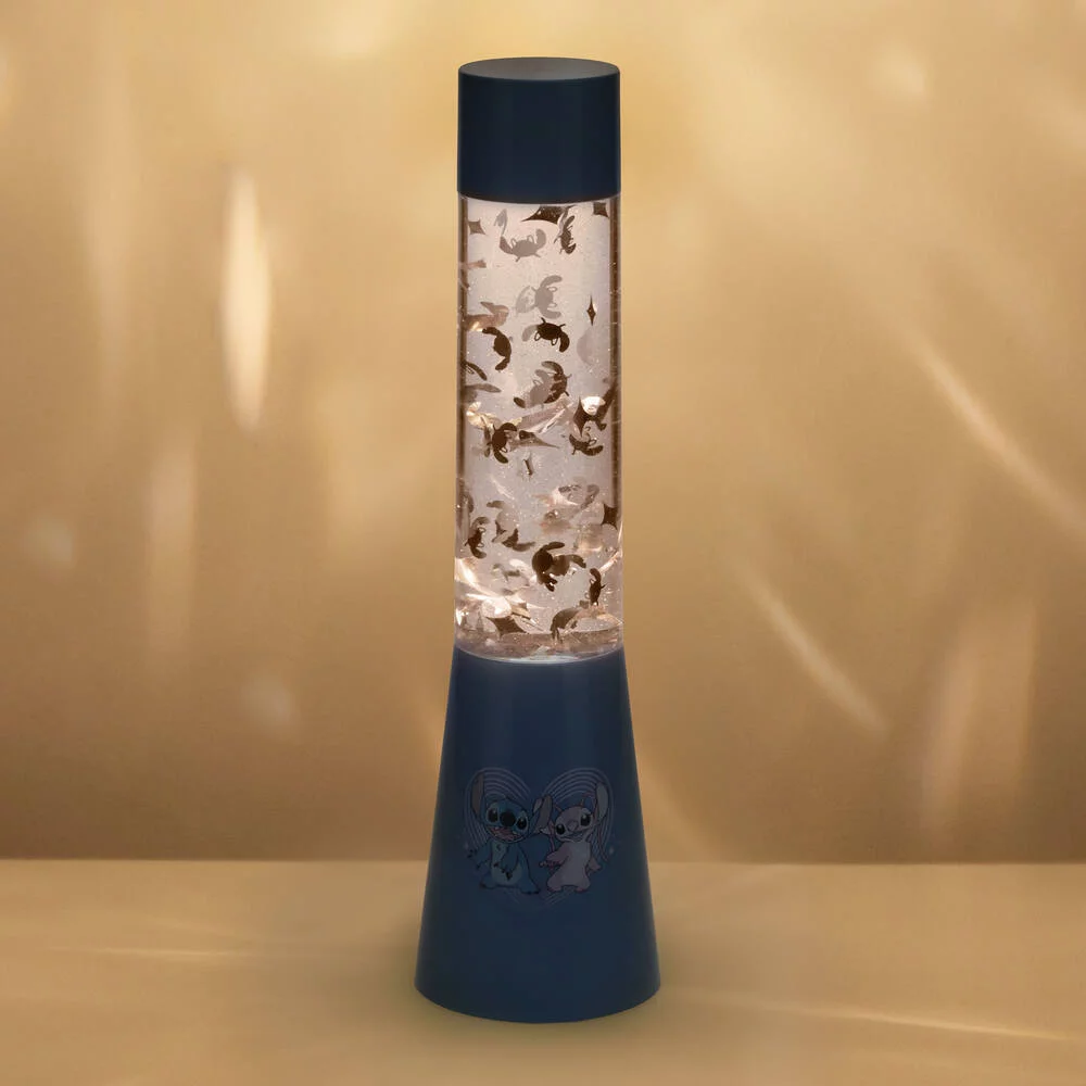 STITCH ET ANGEL - LAMPE GLITTER FLOW 33 CM
