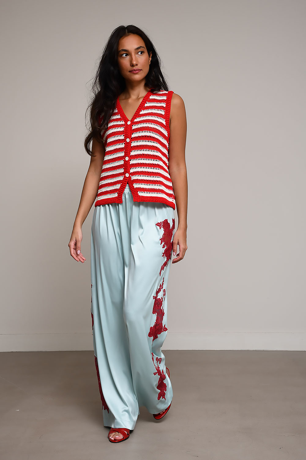 Lador silk satin pantalon
