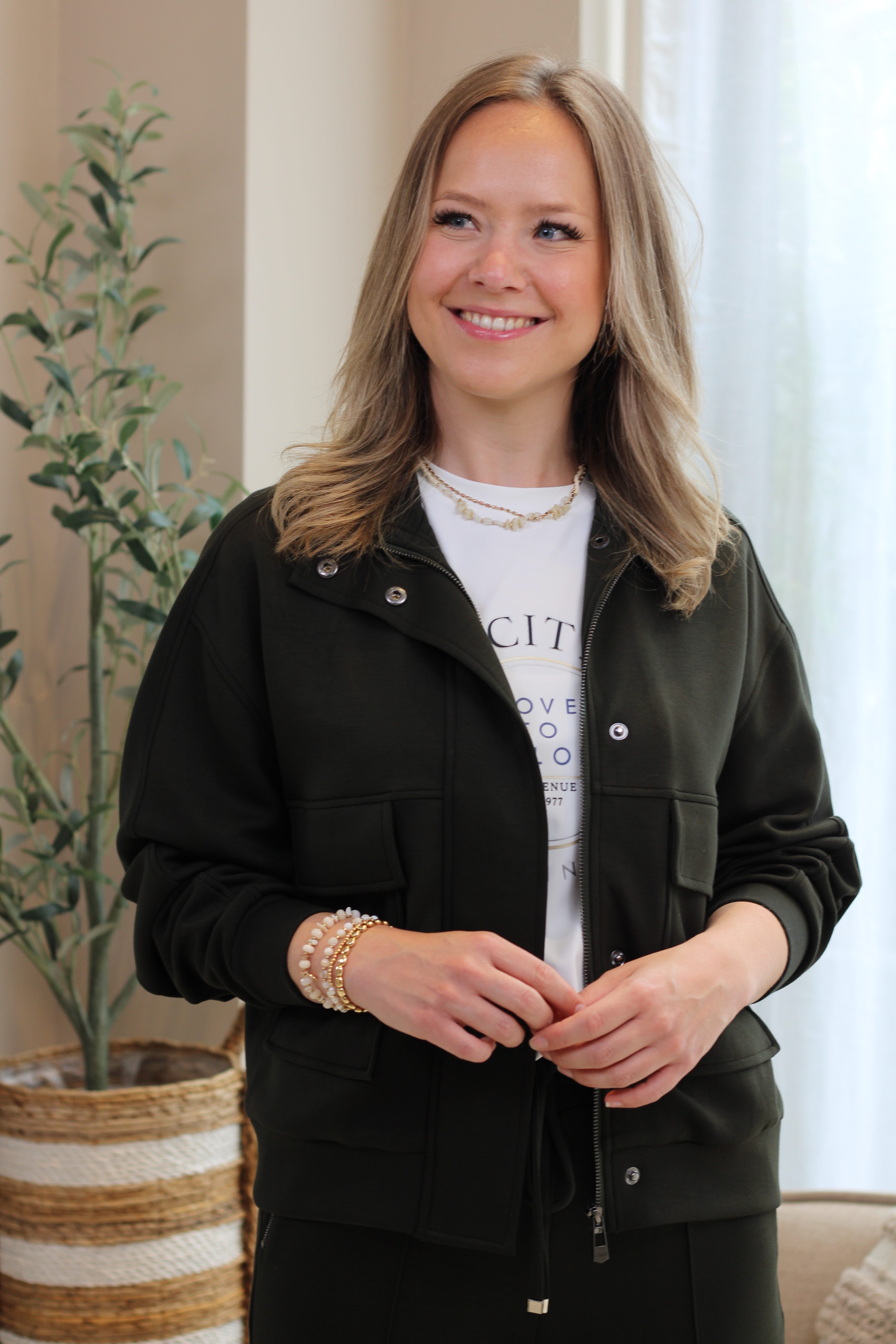 Zoso - Jill Luxury Sporty Cardigan - Army
