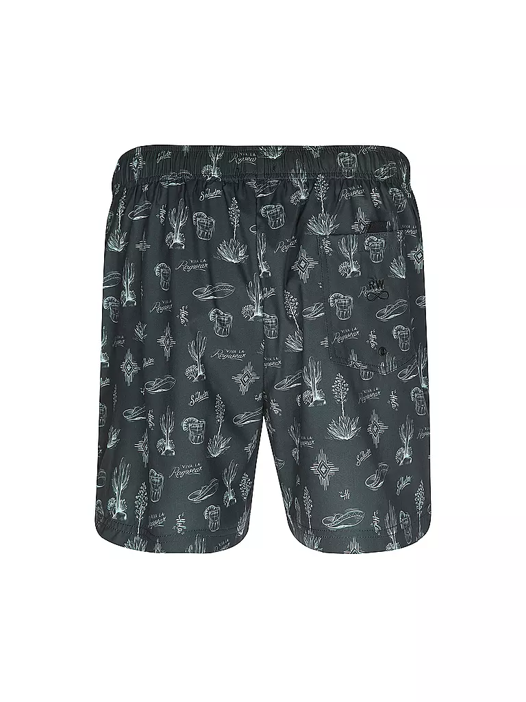 RAGWEAR Badeshorts STANNIS PRINT dunkelgrün